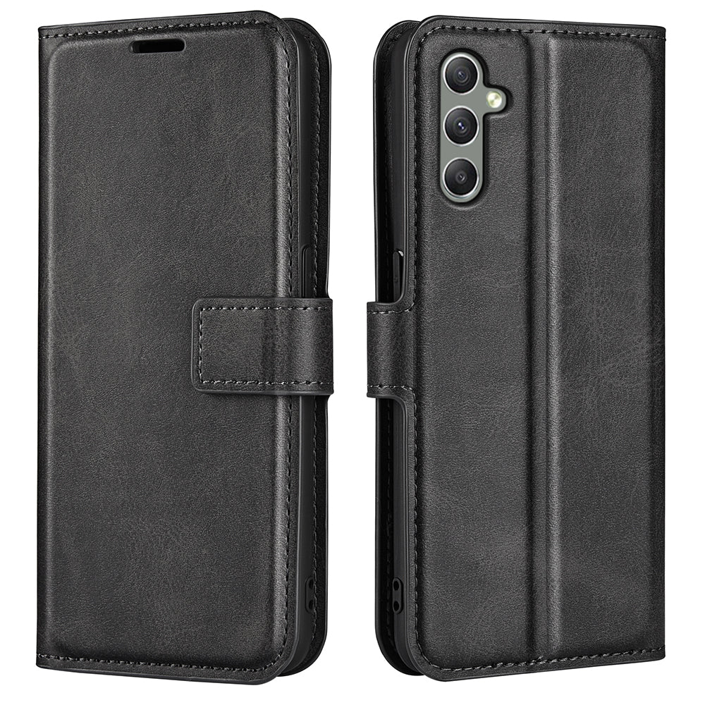 Til Samsung Galaxy A24 4G læderpung mobiltaske Calf Texture Firkantet lås Flip Stand Cover Til Samsung Galaxy A24 4G læderpung mobiltaske Calf Texture Firkantet lås Flip Stand Cover